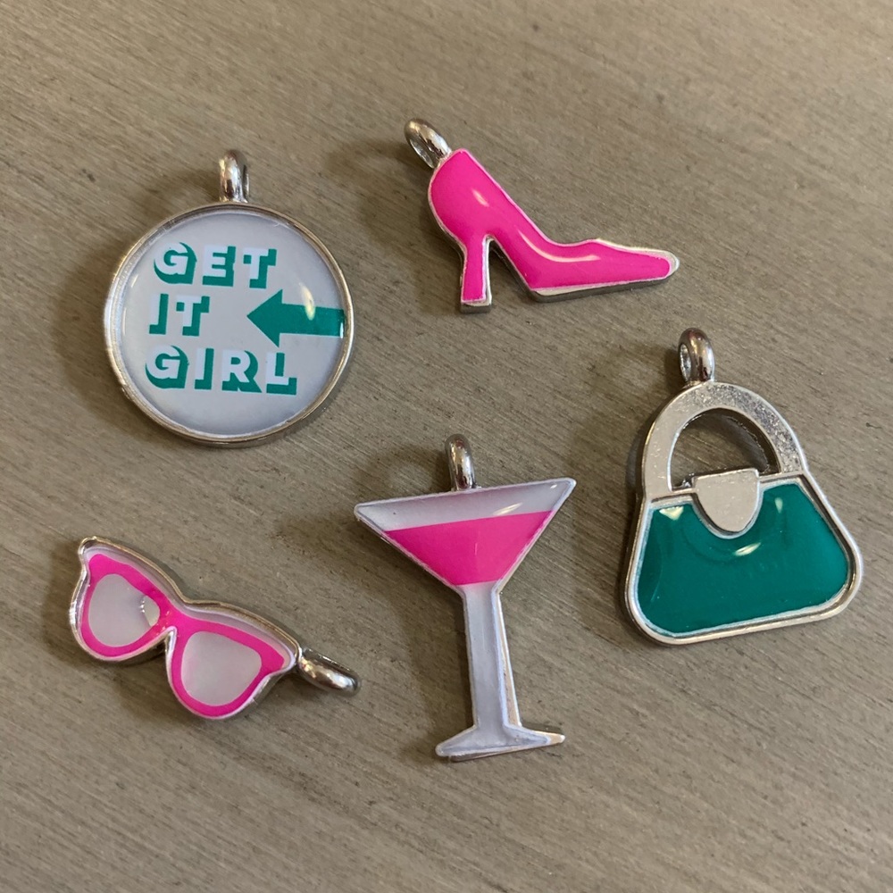Girly necklace charms for kids or arts and crafts
